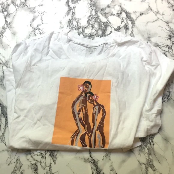 NWT Athleta Daily Relaxed Artist Graphic Tee - Picture 3 of 4